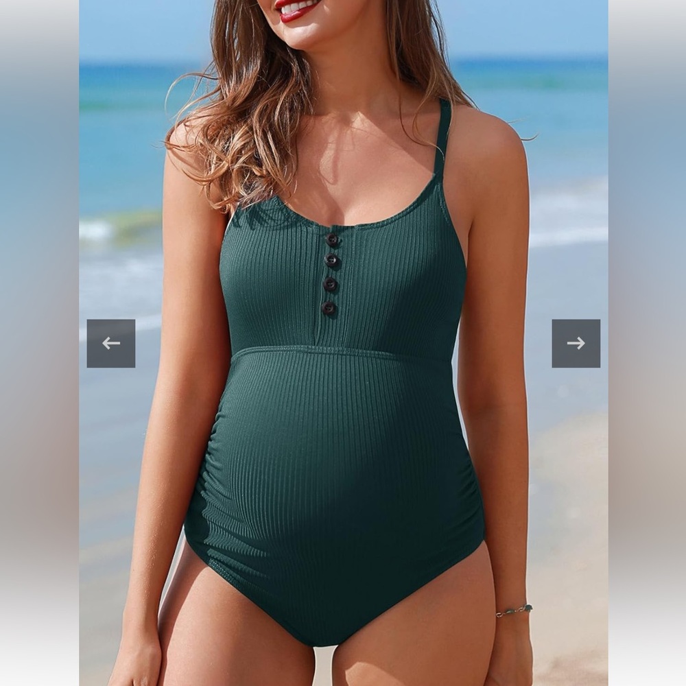 SUMMER MAE RIBBED ONE PIECE MATERNITY SWIMSUIT